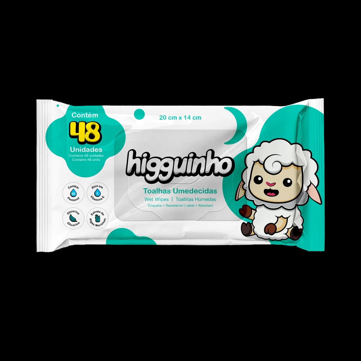 Higguinho — Toalhas Umedecidas Infantis · 48 un.