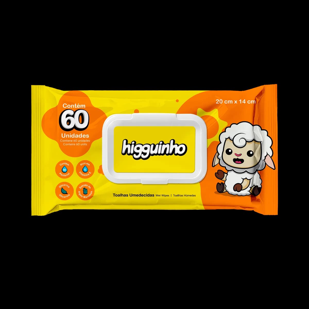 Higguinho — Toalhas Umedecidas Infantis · 60 un.
