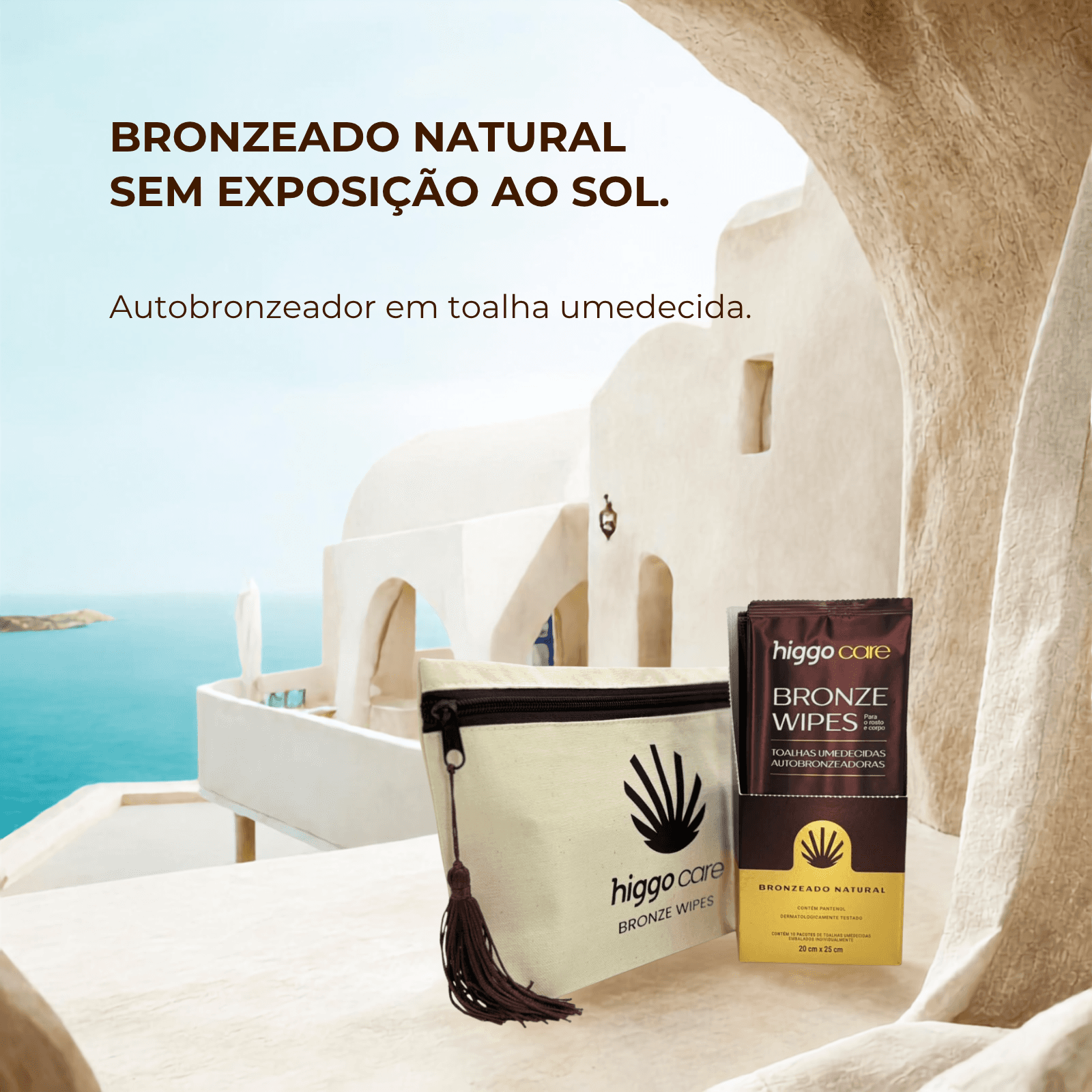 Higgo Care Bronze Wipes — Toalhas Autobronzeadoras · Bronze Natural